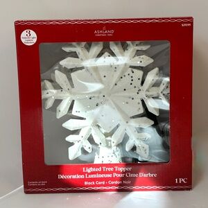 Ashland Lighted Snowflake Tree Topper Kaleidoscope NIB